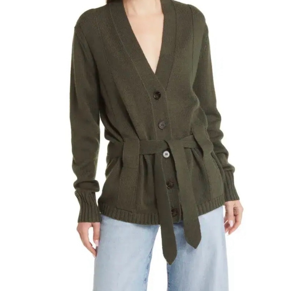 THE GREAT. Deep Green Women's Cardigan